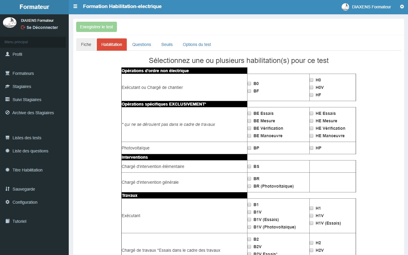 tableau habilitation
